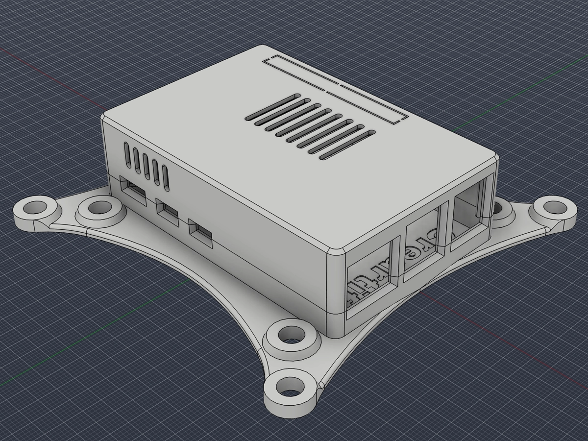 Carcasă Raspberry Pi 5 cu prindere VESA, gri